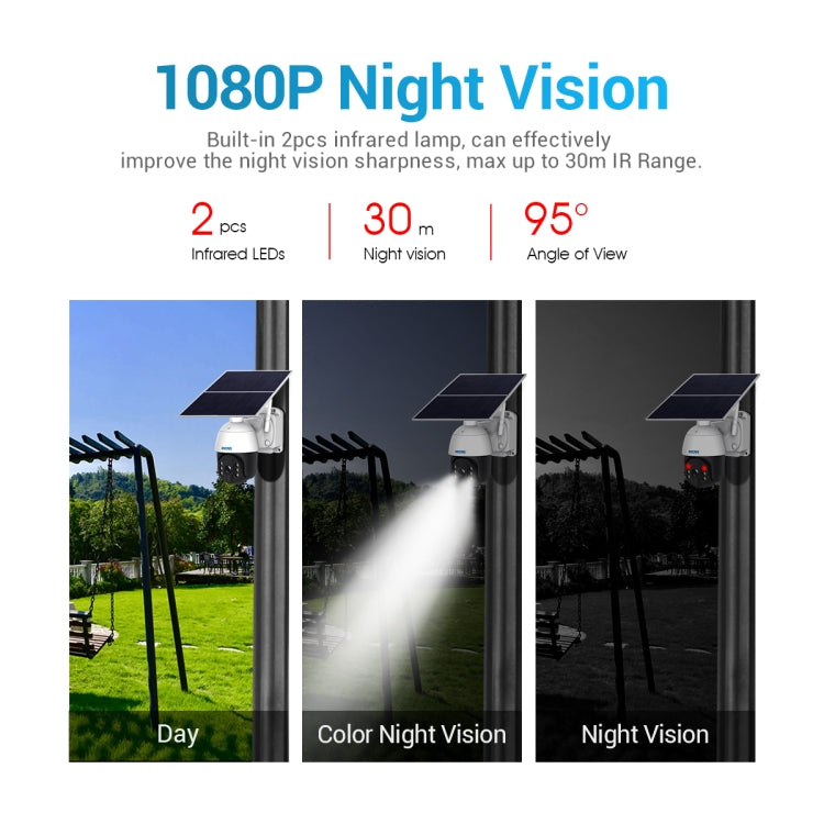 ESCAM QF724 3MP 24h Recording Cloud Storage PT 4G PIR Alarm IP Camera with Solar Panel, US Plug, EU Plug ESCAM QF724 3MP 24h Recording Cloud Storage PT 4G PIR Alarm IP Camera with Solar Panel, US Plug, EU Plug
